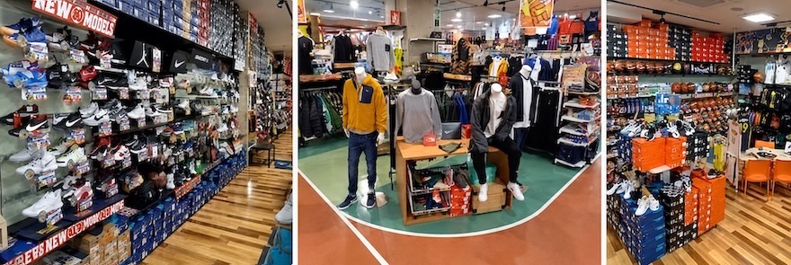 フタバスポーツ朝霞本店の店内風景